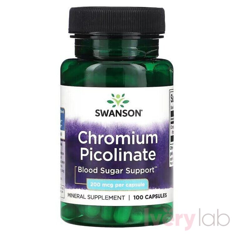 Chromium Picolinate 200 mcg 100 kapsulės